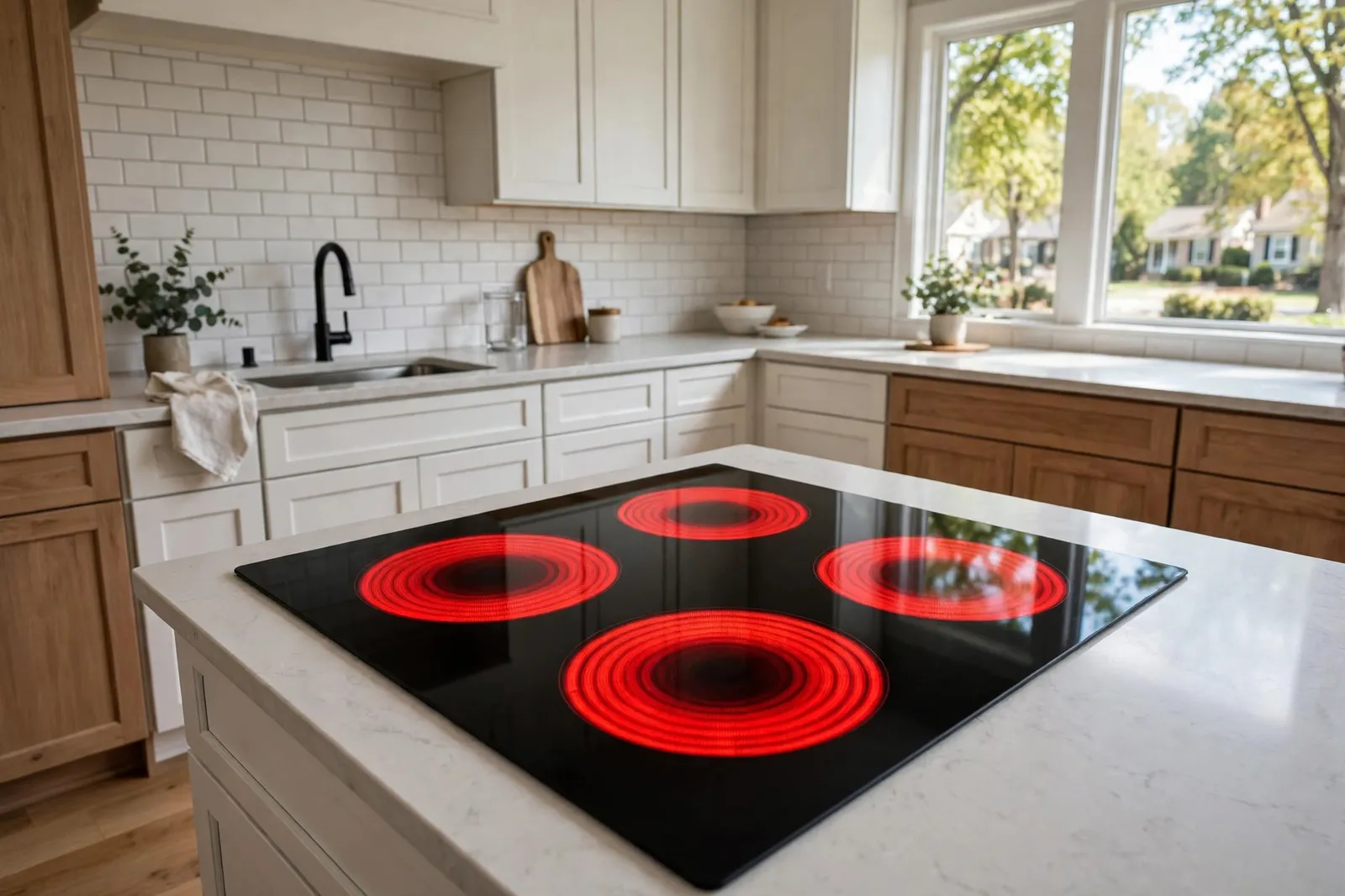 Cooktop Repair — Striped-Heating Glass Cooktop in Carrington by Waldorf Appliance Repair