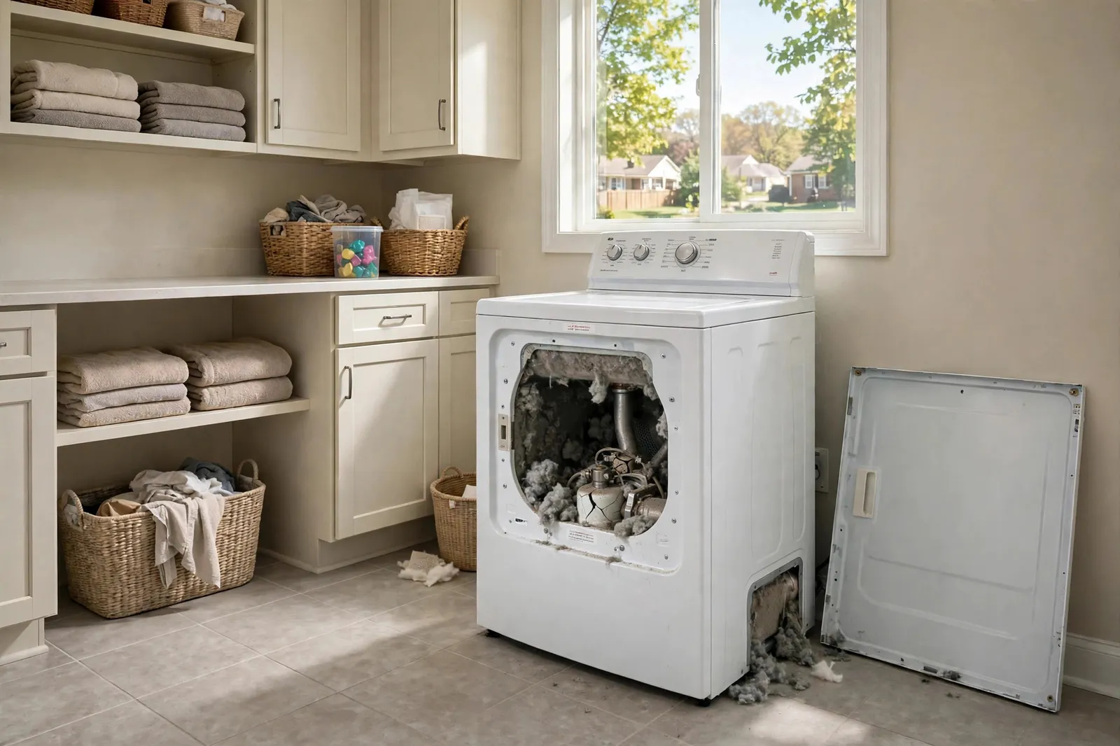 Before photo, A Dryer That Quit Heating Mid-Cycle in Pinefield, by Waldorf Appliance Repair