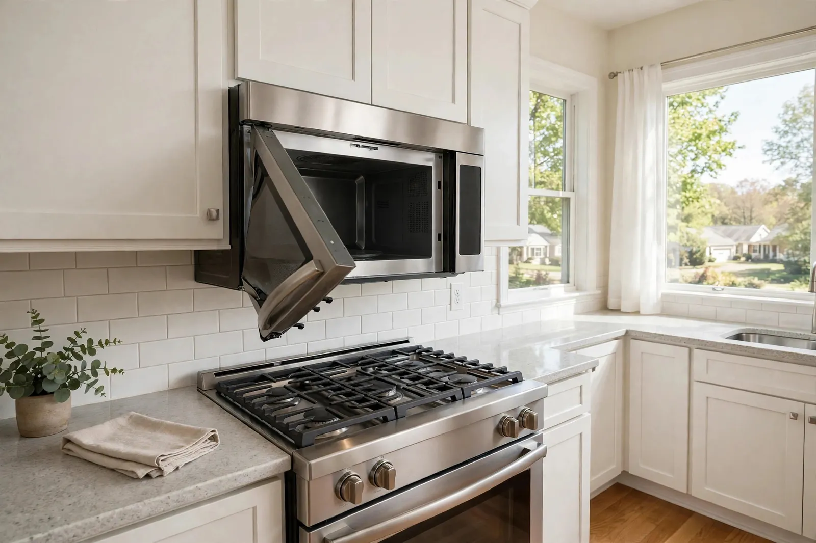 Before photo,  Over-the-Range Microwave in Wakefield, by Waldorf Appliance Repair