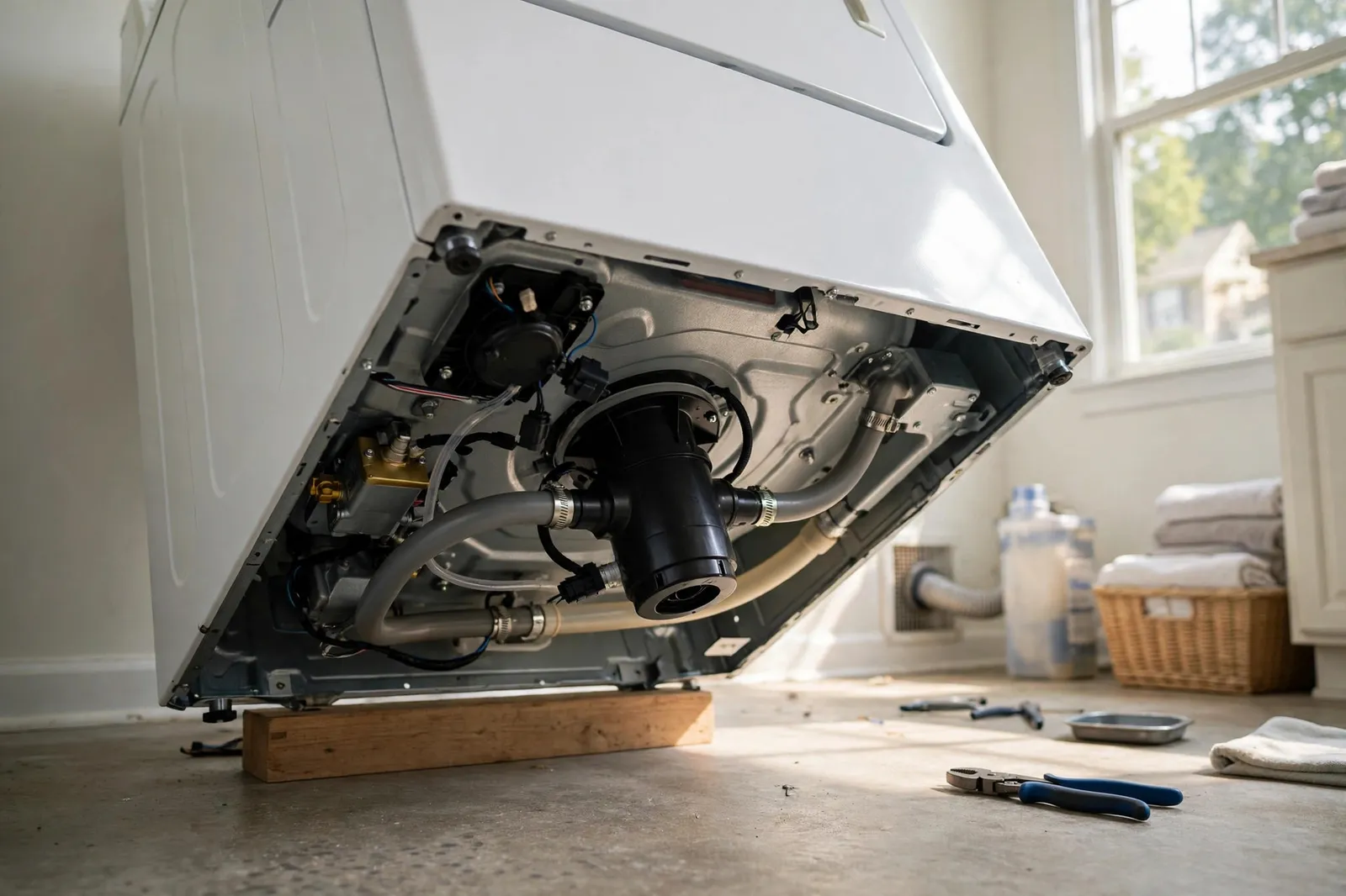 Washer Repair — Cycle Stops Before Spin in a Carrington Laundry Room by Waldorf Appliance Repair